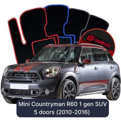 Velour car mats OMEVO for Mini Countryman R60 1 gen SUV 5 doors (2010-2016)