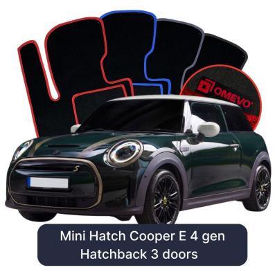 Velour car mats OMEVO for Mini Hatch Cooper E 4 gen Hatchback 3-Door (2023-2025)