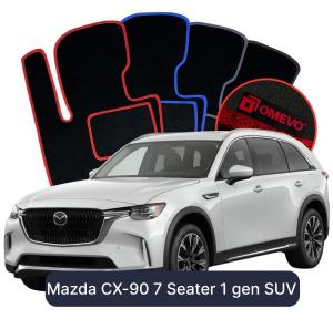 OMEVO Velour Car Mats for Mazda CX-90 7 Seater 1 gen SUV (2023-2026)