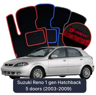 Velour car mats OMEVO for Suzuki Reno 1 gen Hatchback 5 doors (2003-2009)