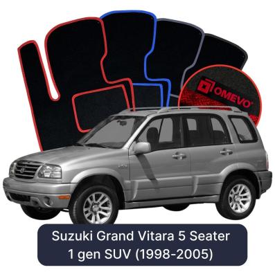 Velour car mats OMEVO for Suzuki Grand Vitara v 1 gen SUV (1998-2005)