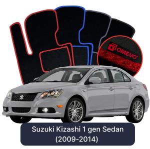 OMEVO Velour Car Mats for Suzuki Kizashi 1 gen Sedan (2009-2014)