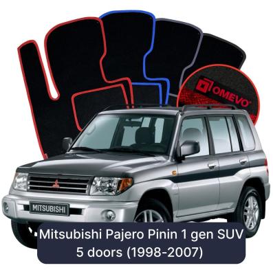 Velour car mats OMEVO for Mitsubishi Pajero Pinin 1 gen SUV 5 doors (1998-2007)