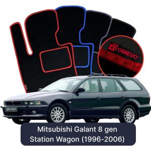 OMEVO Velour Car Mats for Mitsubishi Galant 8 gen Station Wagon (1996-2006)