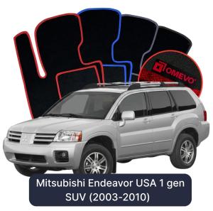 OMEVO Velour Car Mats for Mitsubishi Endeavor USA 1 gen SUV (2003-2010)