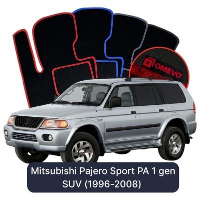 Velour car mats OMEVO for Mitsubishi Pajero Sport PA 1 gen SUV (1996-2008)