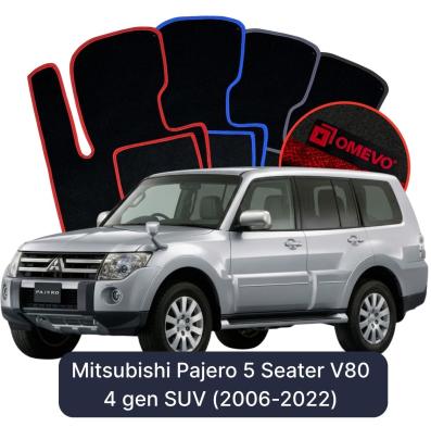 Velour car mats OMEVO for Mitsubishi Pajero 5 Seater V80 4 gen SUV (2006-2022)
