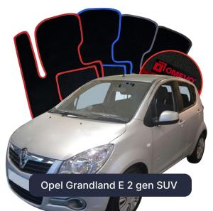 OMEVO Velour Car Mats for Opel Agila 2 gen Hatchback 5 doors (2008-2014)
