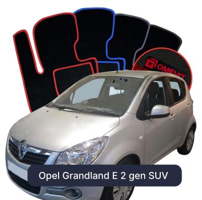 Velour car mats OMEVO for Opel Agila 2 gen Hatchback 5 doors (2008-2014)