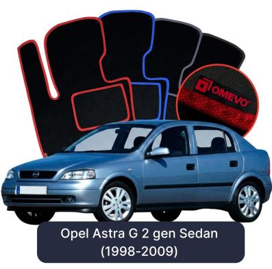 Velour car mats OMEVO for Opel Astra G 2 gen Sedan (1998-2009)