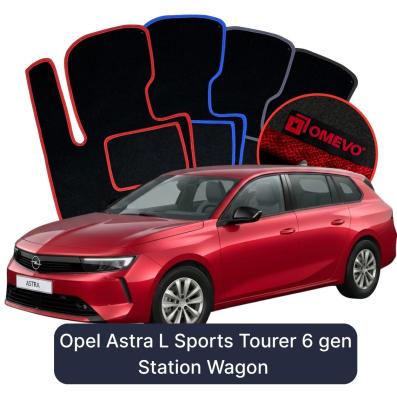 Velour car mats OMEVO for Opel Astra L 6 gen Station Wagon (2022-2024)