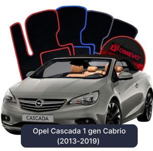 OMEVO Velour Car Mats for Opel Cascada 1 gen Cabrio (2013-2019)