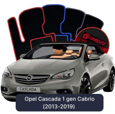 Velour car mats OMEVO for Opel Cascada 1 gen Cabrio (2013-2019)