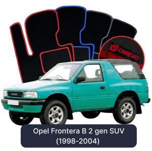 OMEVO Velour Car Mats for Opel Frontera B 2 gen SUV (1998-2004)