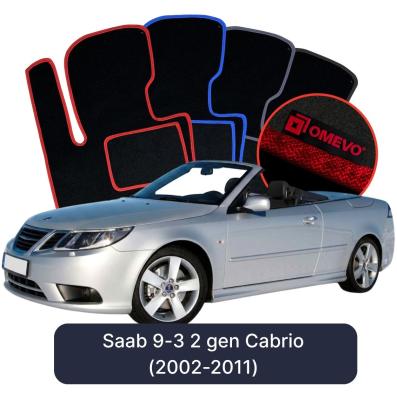 Velour car mats OMEVO for Saab 9-3 2 gen Cabrio (2002-2011)