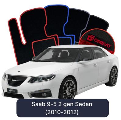 Velour car mats OMEVO for Saab 45055 2 gen Sedan (2010-2012)