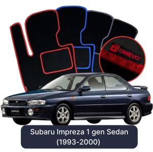 OMEVO Velour Car Mats for Subaru Impreza 1 gen Sedan (1993-2000)