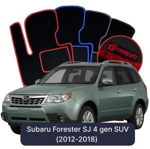 OMEVO Velour Car Mats for Subaru Forester SJ 4 gen SUV (2012-2018)