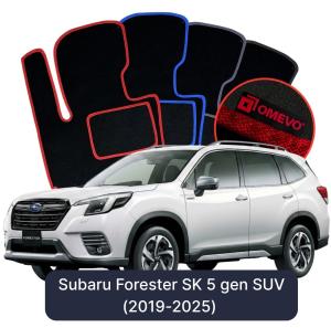 OMEVO Velour Car Mats for Subaru Forester SK 5 gen SUV (2019-2025)