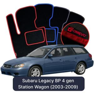 OMEVO Velour Car Mats for Subaru Legacy BP 4 gen Station Wagon (2003-2009)