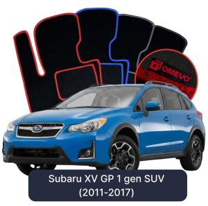 OMEVO Velour Car Mats for Subaru XV GP 1 gen SUV (2011-2017)
