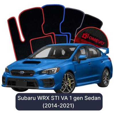 Velour car mats OMEVO for Subaru WRX STI VA 1 gen Sedan (2014-2021)
