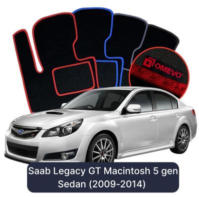 Velour car mats OMEVO for Subaru Legacy GT Macintosh 5 gen Sedan (2009-2014)