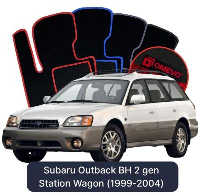 Velour car mats OMEVO for Subaru Outback 2 gen Station Wagon (1999-2004)