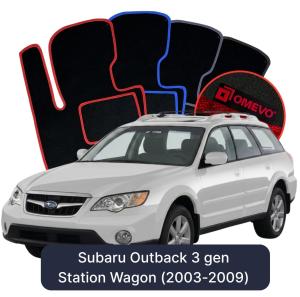 OMEVO Velour Car Mats for Subaru Outback 3 gen Station Wagon (2003-2009)