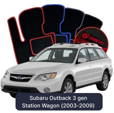 Velour car mats OMEVO for Subaru Outback 3 gen Station Wagon (2003-2009)