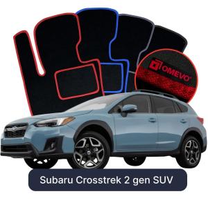 OMEVO Velour Car Mats for Subaru Crosstrek 2 gen SUV (2018-2025)