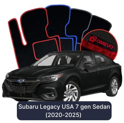Velour car mats OMEVO for Subaru Legacy 7 gen Sedan USA Version (2020-2025)