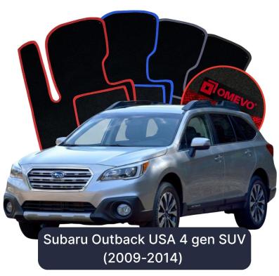 Velour car mats OMEVO for Subaru Outback USA 4 gen SUV (2009-2014)