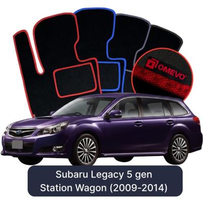 Velour car mats OMEVO for Subaru Legacy 5 gen Station Wagon (2009-2014)