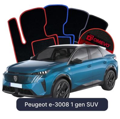 Velour car mats OMEVO for Peugeot e-3008 1 gen SUV (2023-2025)