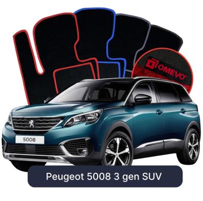 Velour car mats OMEVO for Peugeot 5008 3 gen SUV (2024-2025)