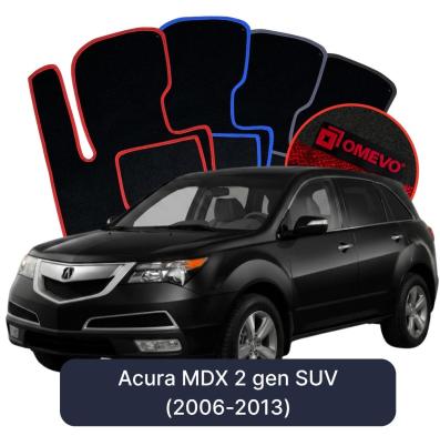 Velour car mats OMEVO for Acura MDX 2 gen SUV (2006-2013)