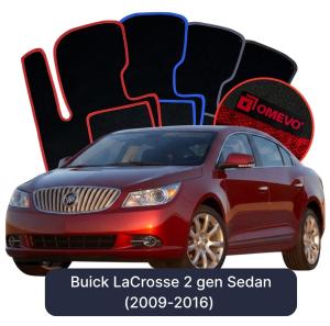 OMEVO Velour Car Mats for Buick LaCrosse 2 gen Sedan (2009-2016)
