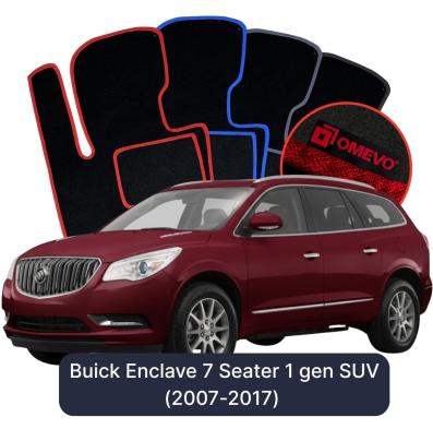 Velour car mats OMEVO for Buick Enclave 7-seater 1 gen SUV (2007-2017)