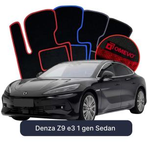 OMEVO Velour Car Mats for Denza Z9 e3 1 gen Sedan (2024-2025)