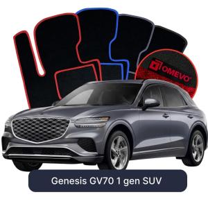 OMEVO Velour Car Mats for Genesis GV70 1 gen SUV (2020-2026)
