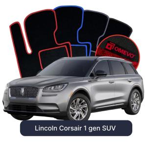 OMEVO Velour Car Mats for Lincoln Corsair 1 gen SUV (2019-2025)