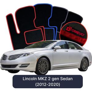 OMEVO Velour Car Mats for Lincoln MKZ 2 gen Sedan (2012–2020)