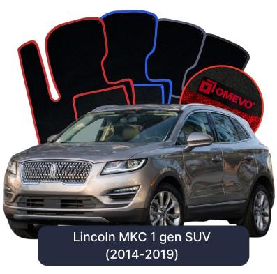 Velour car mats OMEVO for Lincoln MKC 1 gen SUV (2014-2019)