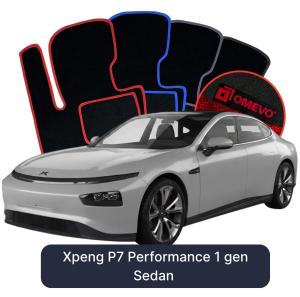 OMEVO Velour Car Mats for Xpeng P7 Performance 1 gen Sedan (2020-2025)