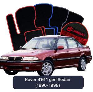 OMEVO Velour Car Mats for Rover 416 1 gen Sedan (1990-1998)