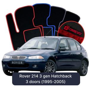 OMEVO Velour Car Mats for Rover 214 3 gen Hatchback 3 doors (1995-2005)