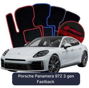 OMEVO Velour Car Mats for Porsche Panamera 972 3 gen Fastback (2023-2025)
