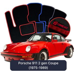 OMEVO Velour Car Mats for Porsche 911 2 gen Coupe (1975-1989)