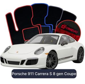 OMEVO Velour Car Mats for Porsche 911 Carrera S 8 gen Coupe (2019-2025)